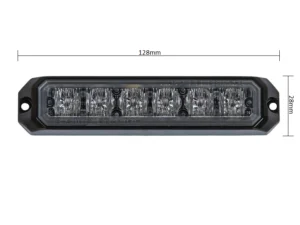 Abmessungen ADL85176 - EAN: Strands LED Blinkorange - LED Warnlampe mit 6 LED's - geeignet für 12 und 24 Volt - EAN: 7323030168056