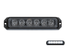 Strands LED flitser WIT - LED waarschuwingslamp met 6 LED's - geschikt voor 12 en 24 volt gebruik - EAN: 7323030183080