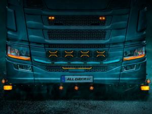 Scania Next Gen truck with LED lamp from Strands - LED lamp with dark glass - EAN: 7350133810308