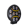 Strands Dark Knight Intense 9 Zoll LED Scheinwerfer - mit orangefarbenem und weißem LED-Standlicht - für 12 & 24 Volt Betrieb - EAN: 7350133816379