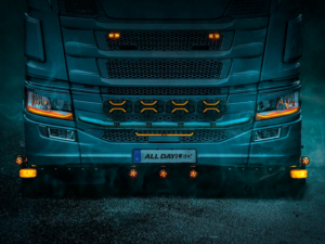 Scania Next Gen truck with LED bar of Strands - LED lamp with dark glass - EAN: 7323030187576