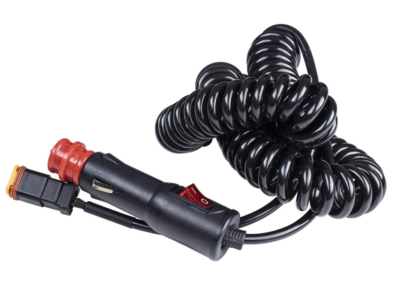 Strands aanstekerplug met DT2 stekker - voertuigstekker met aan / uit schakelaar - geschikt voor 12 en 24 volt - EAN: 7323030182823