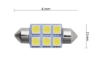 Festoon LED buislamp 41mm voor 24 volt gebruik - kleur 3000K warm wit - EAN: 6090543114191 