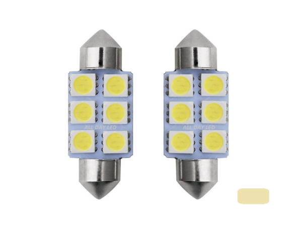 Soffitte LED Röhrenlampe 41mm für 24 Volt Betrieb - Farbe 3000K warmweiß - EAN: 6090543114191 