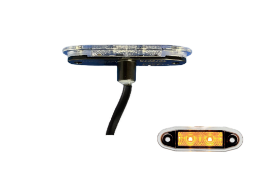 Boreman Easy Fit LED markeringslamp ORANJE - geschikt voor 12 & 24 volt gebruik - EAN: 5391528111084