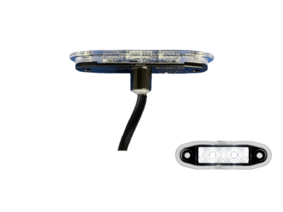 Boreman Easy Fit LED Markierungsleuchte WEISS - geeignet für 12 & 24 Volt Betrieb - EAN: 5391528111022