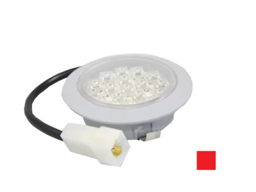 Dasteri LED interieurlamp rood - geschikt voor 24 volt gebruik - interieurlamp vrachtwagen - LED spot vrachtwagen cabine - EAN: 6090545267277