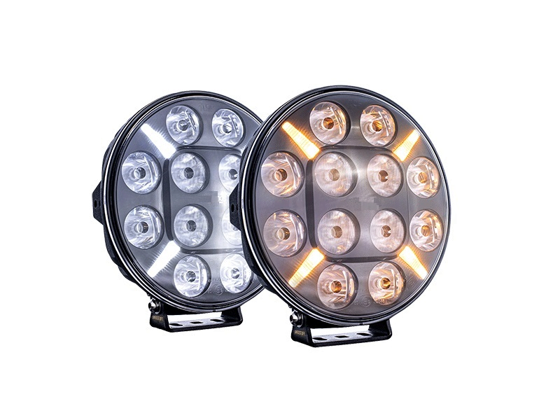 LED Fernlicht Scheinwerfer oval mit Positionslicht Streifen, 12-24V