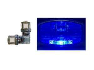 T10 LED lamp blue - used for 12 and 24 volts - interior lighting for car, truck, camper, caravan and more EAN: 6090545017032