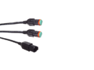 Strands DT2 splitter kabel - een kabel met 2* vrouwelijke DT2 aansluitingen en 1 mannelijke aansluiting - voor 12 & 24 volt - EAN: 7323030180102