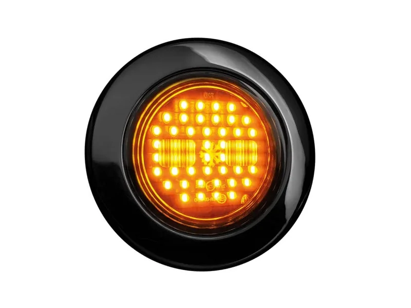 Strands IZE LED Blinker rund in Dark Knight Version - LED Lampe für 12 & 24 Volt Betrieb - EAN: 7323030187507