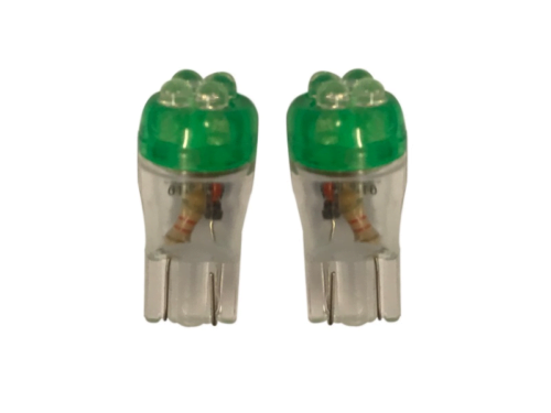 T10 LED lamp GROEN - geschikt voor 24 volt gebruik - te gebruiken als interieurlicht voor de vrachtwagen - set van 2 stuks - EAN: 6090439576591