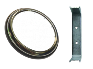 AEB chrome montage ring voor ronde achterlichten - diameter is 140mm -