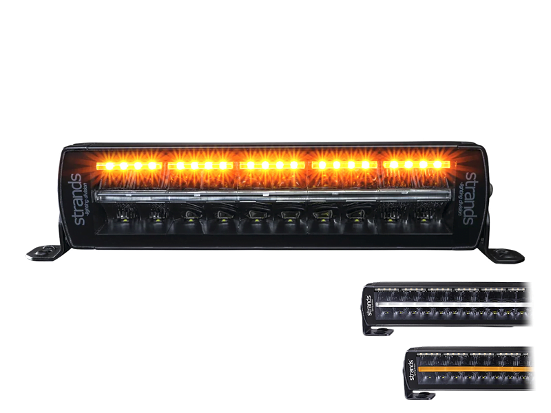 Strands Siberia Night Guard double row 12inch - LED bar with standlight and built-in flash - for 12 & 24 volt use - LED spotlight car, truck, camper, tractor and more - EAN: 7323030187088