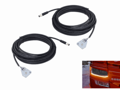 Scania LED dagrijverlichting met oranje / wit en strobe functie - speciaal voor Scania Next Gen 2016+ - EAN: 6090557024066