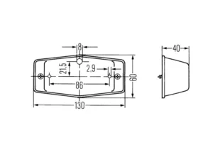 Doppelbrenner mit rotem Glas - Nedking Doppelbrenner mit doppelter BA15S-Lampenfassung - für 12 und 24 Volt - EAN: 6090441493466