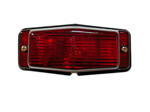 Dubbelbrander met ROOD glas - Nedking dubbelbrander met dubbele BA15S lampfitting - voor 12 & 24 volt - EAN: 6090441493466