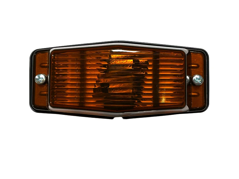 Dubbelbrander oranje met DONKER glas - Nedking dubbelbrander met dubbele BA15S lampfitting - voor 12 & 24 volt - EAN: 6090539958983