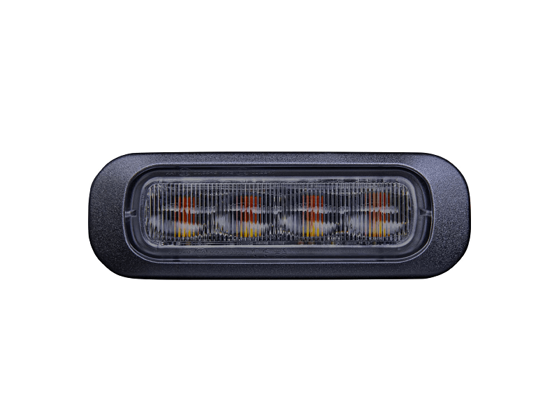 Strands Dark Knight 4 LED flitser met donker / smoke glas - LED flitser met ECE R65 keurmerk die geschikt is voor 12 en 24 volt gebruik - EAN: 7350133813514