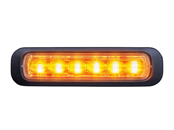 Strands Dark Knight 6 LED flitser met donker / smoke glas - LED flitser met ECE R65 keurmerk die geschikt is voor 12 en 24 volt gebruik - EAN: 7350133813538