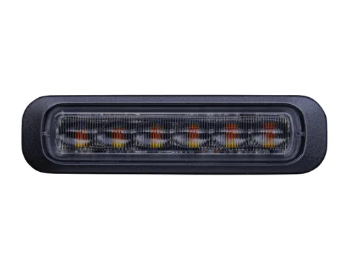 Strands Dark Knight 6 LED flitser met donker / smoke glas - LED flitser met ECE R65 keurmerk die geschikt is voor 12 en 24 volt gebruik - EAN: 7350133813538