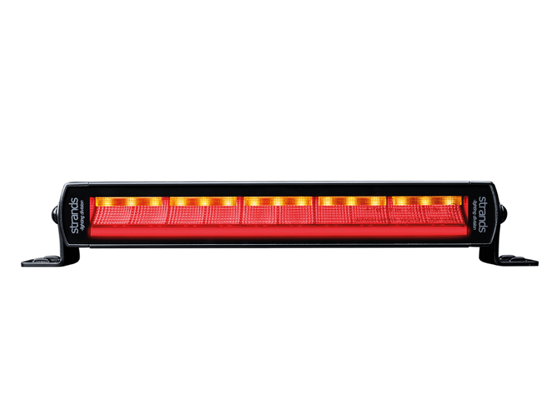 Strands LED Rundumleuchte rot Glas - All Day Led - für 12&24V