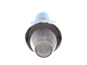 Nedking LED Torpedo-Topleuchte Chrom WEISS mit klarem Schirm – Amerikanische LKW-Beleuchtung mit Chromgehäuse – geeignet für 24 Volt – EAN: 6090543691609