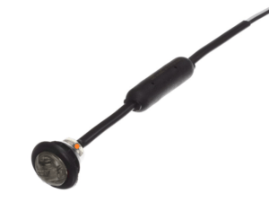 Nedking LED Markierungsleuchte ORANGE mit dunklem Glas in runder Form – Einbauleuchte geeignet für 12- und 24-Volt-Betrieb – 28 mm – EAN: 6090539214201