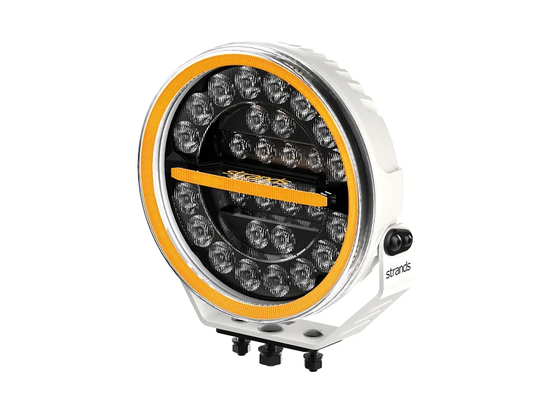 Strands Firefly full LED spotlight 9 inch WHITE - A revolutionary driving light that stands out by blending in with your vehicle - SUPERDIK - suitable for car, truck, camper, tractor and more - works on 12 and 24 volts - EAN: 7350133816348