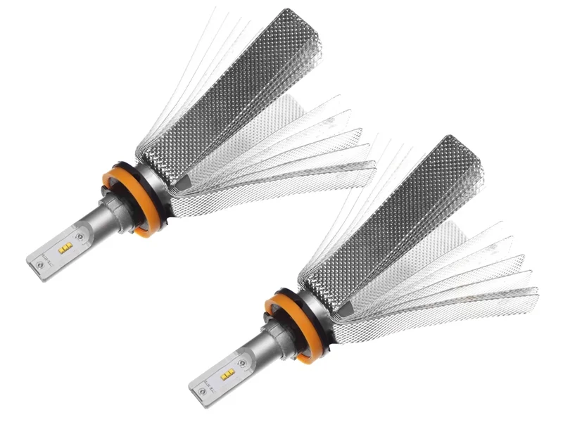 LED Flitser - Slimline - 3 LED's - R65 - Amber - 10/30v - Rechthoekig