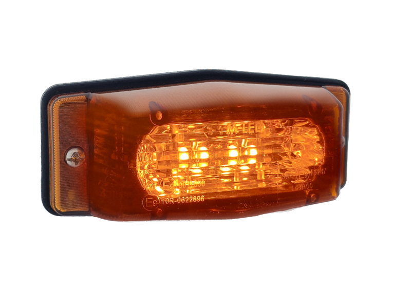 M-LED Doppelbrenner ORANGE mit Blitzlampe - All Day Led - für 12 & 24 Volt