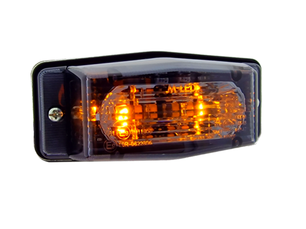 M-LED Doppelbrenner RAUCH – VOLLSTÄNDIG LED Doppelbrenner mit ORANGE-WEIßEM Licht, das die Gütezeichen ECE R148 und ECE R65 trägt – Doppelbrenner mit LED-Blitz für 12- und 24-Volt-Nutzung –