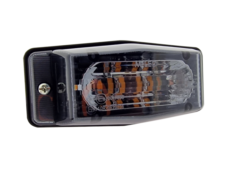 M-LED Doppelbrenner SMOKE – VOLL LED Doppelbrenner mit ORANGE-WEIßEM Licht, das die Gütezeichen ECE R148 und ECE R65 trägt – Doppelbrenner mit LED Blitz für 12- und 24-Volt-Nutzung – M-LED ZM340