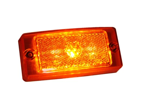 M-LED classic marker lamp ORANGE - FULL LED block lamp for, for example, a light bar or side skirt for car, van, truck and more - with ECE R148 and ECE R150 quality mark - marker lamp for 12 and 24 volt use - replaces Hella 2PS 004 361-001 and 2PS 002 727 -001 - M-LED ZM365