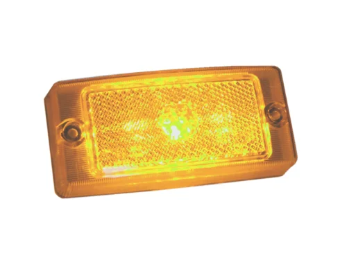 M-LED classic marker lamp ORANGE with CLEAR GLASS - FULL LED block lamp for, for example, a light bar or side skirt for car, van, truck and more - with ECE R148 and ECE R150 quality mark - marker lamp for 12 and 24 volt use - replaces Hella 2PS 004 361-001 and 2PS 002 727-001 - M-LED ZM366