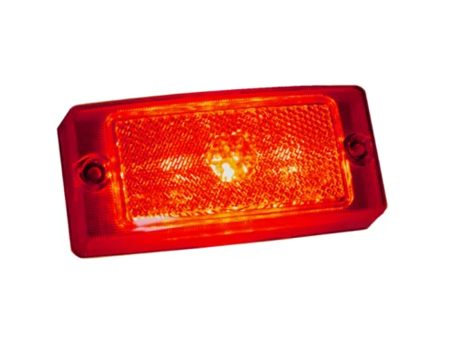 M-LED classic marker lamp RED - FULL LED block lamp for, for example, a light bar or side skirt for car, van, truck and more - with ECE R148 and ECE R150 quality mark - marker lamp for 12 and 24 volt use - replaces Hella 2TM 004 361-021 - M-LED ZM367