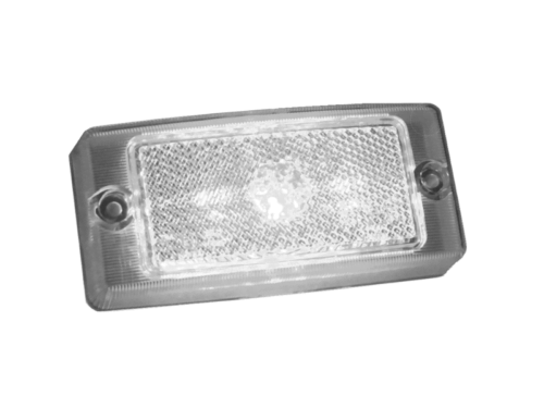 M-LED classic marker lamp WHITE - FULL LED block lamp for, for example, a light bar, side skirt or marker lamp for car, van, truck and more - with ECE R148 and ECE R150 quality mark - marker lamp for 12 and 24 volt use - replaces Hella 2PG 004 361-011 and 2PG 002 727-021 - M-LED ZM369