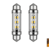 Festoon LED Soffittenlampe 24 Volt ORANGE / AMBER - LED Innenraumlampe, die in einen Soffittenlampenanschluss passt - zu montieren in LKW, Anhänger und Camper, wenn dieser an 24 Volt angeschlossen ist - LED Lampe ist mit 6 LED-Punkten ausgestattet - EAN: 7448155531599
