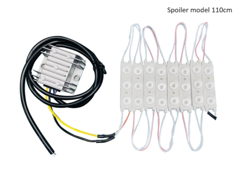 LED-Streifen für Spoiler-Modell-Leuchtkasten mit einer Länge von 110 cm – passend für Leuchtkasten von IllumiLED und Nedking – funktioniert mit 12 und 24 Volt – wird mit POWERUNIT geliefert – EAN: 6438203003124