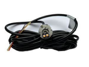 Hidemish LED inbouw flitser BLAUW - LED waarschuwingslamp voor 12 & 24 volt gebruik - koplamp flitser BLAUW - met 3.15m kabel - AEB Belgium product -