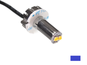 Hidemish LED inbouw flitser BLAUW - LED waarschuwingslamp voor 12 & 24 volt gebruik - koplamp flitser BLAUW - met 3.15m kabel - AEB Belgium product -