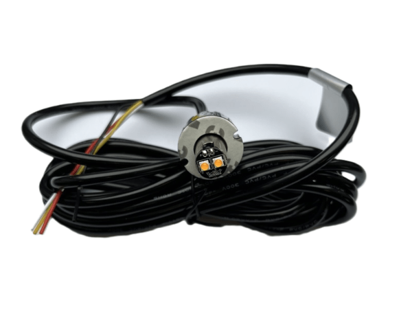 Hidemish LED built-in flash RED - LED warning lamp for 12 & 24 volt use - headlight flash BLUE - with 3.15m cable - AEB Belgium product -