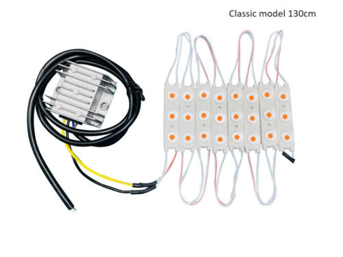 LED strip voor CLASSIC / OLD SCOOL model lichtbak met een lengte van 130cm - geschikt voor een RETRO DESIGN NEDKING lichtbak - werkt op 12 en 24 volt - geleverd met POWERUNIT - EAN: 6438203006811