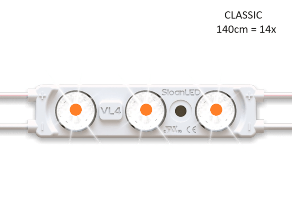LED strip for CLASSIC / OLD SCOOL model light box with a length of 140cm - suitable for a RETRO DESIGN NEDKING light box - works on 12 and 24 volts - supplied with POWERUNIT - EAN: 6438203006866