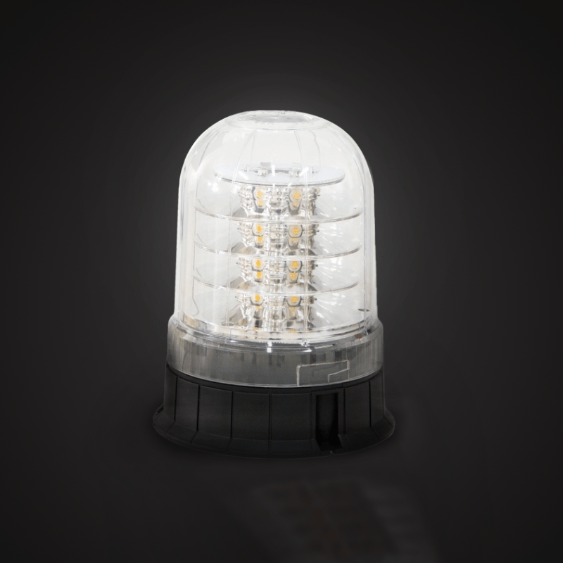 Strands LED zwaailamp oranje helder glas - All Day Led - 12&24V