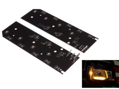 Scania Next Gen LED dagrijverlichting voor halogeen koplamp - LED DRL unit die geschikt is voor Scania Next Gen vrachtwagen van 2016+ - ORANJE DRL unit voor de vrachtwagen - EAN: 6090429833888