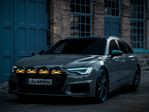 Audi A6 station wagon with various types of LED lighting from Strands mounted