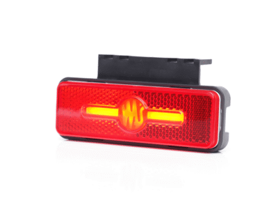 WAŚ W254 LED Markierungsleuchte ROT - LED Lampe mit eingebautem Reflektor und ECE R148 Prüfzeichen - WAŚ 2034 - Lampe ist geeignet für 12 und 24 volt Betrieb - EAN: 5903098130329