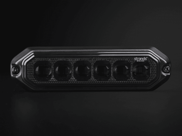 Strands Dark Knight 6 LED strobe DUAL COLOR - warning lamp with ECE R65 approval mark - - Strands 850460 - Strands DARK KNIGHT STROBE LIGHT DUO 6 LED - suitable for 12 and 24 volts - EAN: 7323030192150