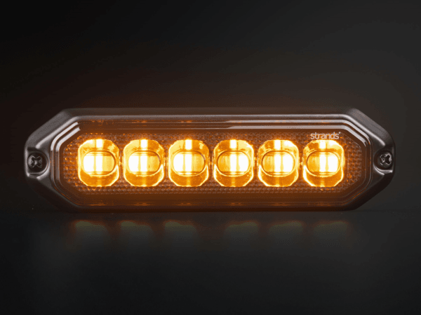 Strands Dark Knight 6 LED strobe DUAL COLOR - warning lamp with ECE R65 approval mark - - Strands 850460 - Strands DARK KNIGHT STROBE LIGHT DUO 6 LED - suitable for 12 and 24 volts - EAN: 7323030192150